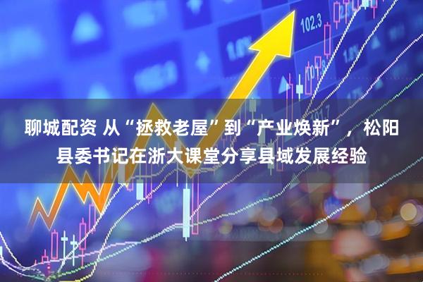 聊城配资 从“拯救老屋”到“产业焕新”，松阳县委书记在浙大课堂分享县域发展经验
