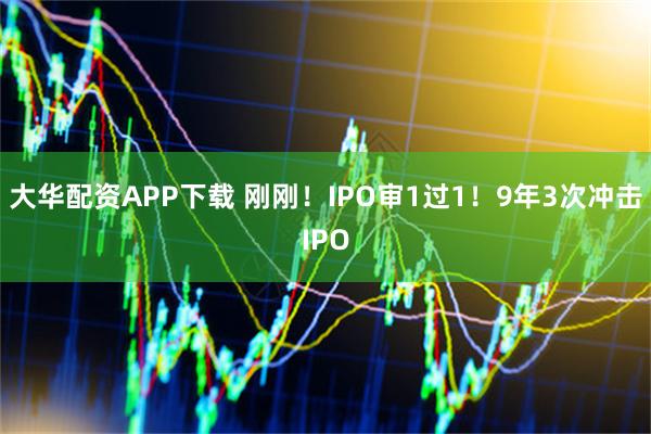 大华配资APP下载 刚刚！IPO审1过1！9年3次冲击IPO