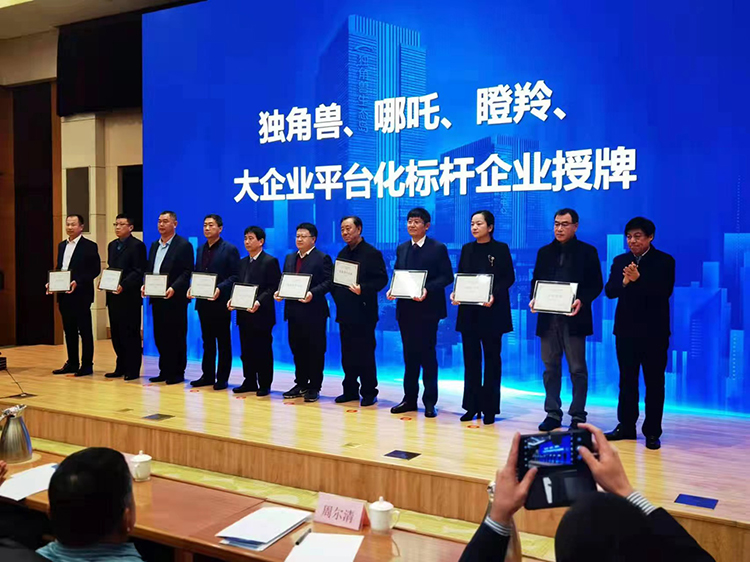 独角兽、哪吒、瞪羚、大企业平台化标杆企业授牌